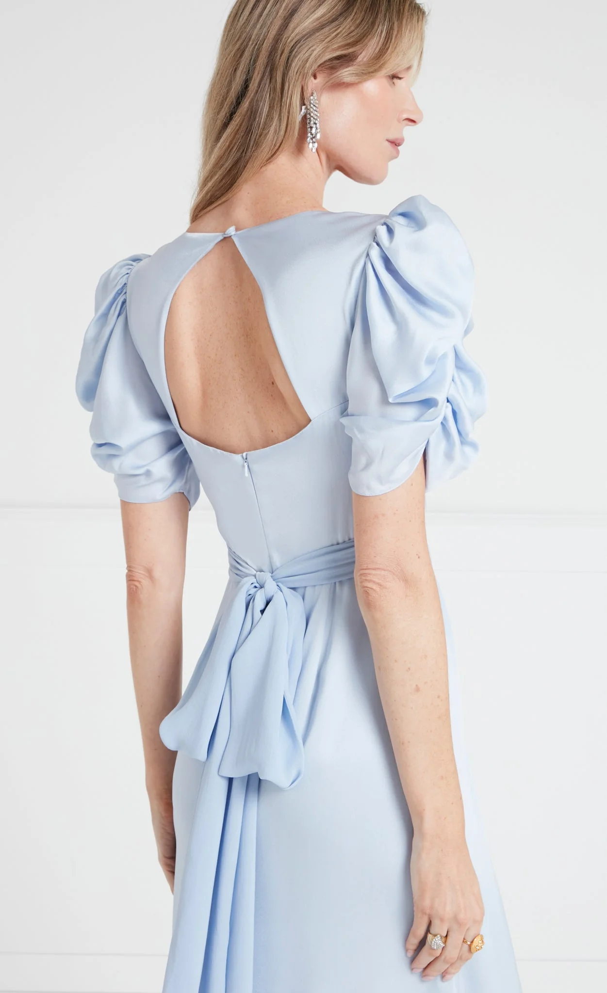 Sofia Sleeved Dress - Powder Blue - Image 5