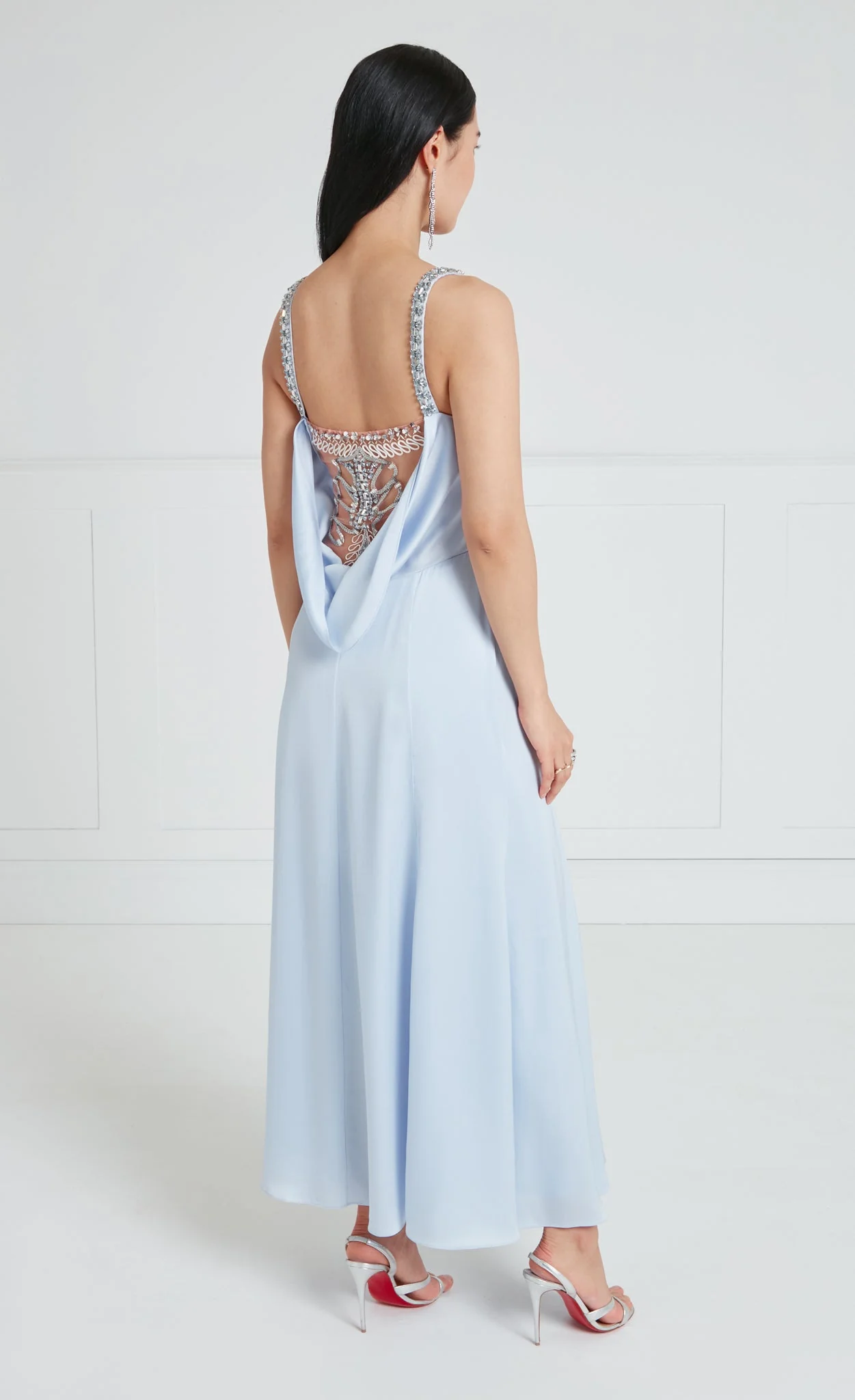Sofia Strappy Dress - Powder Blue - Image 3