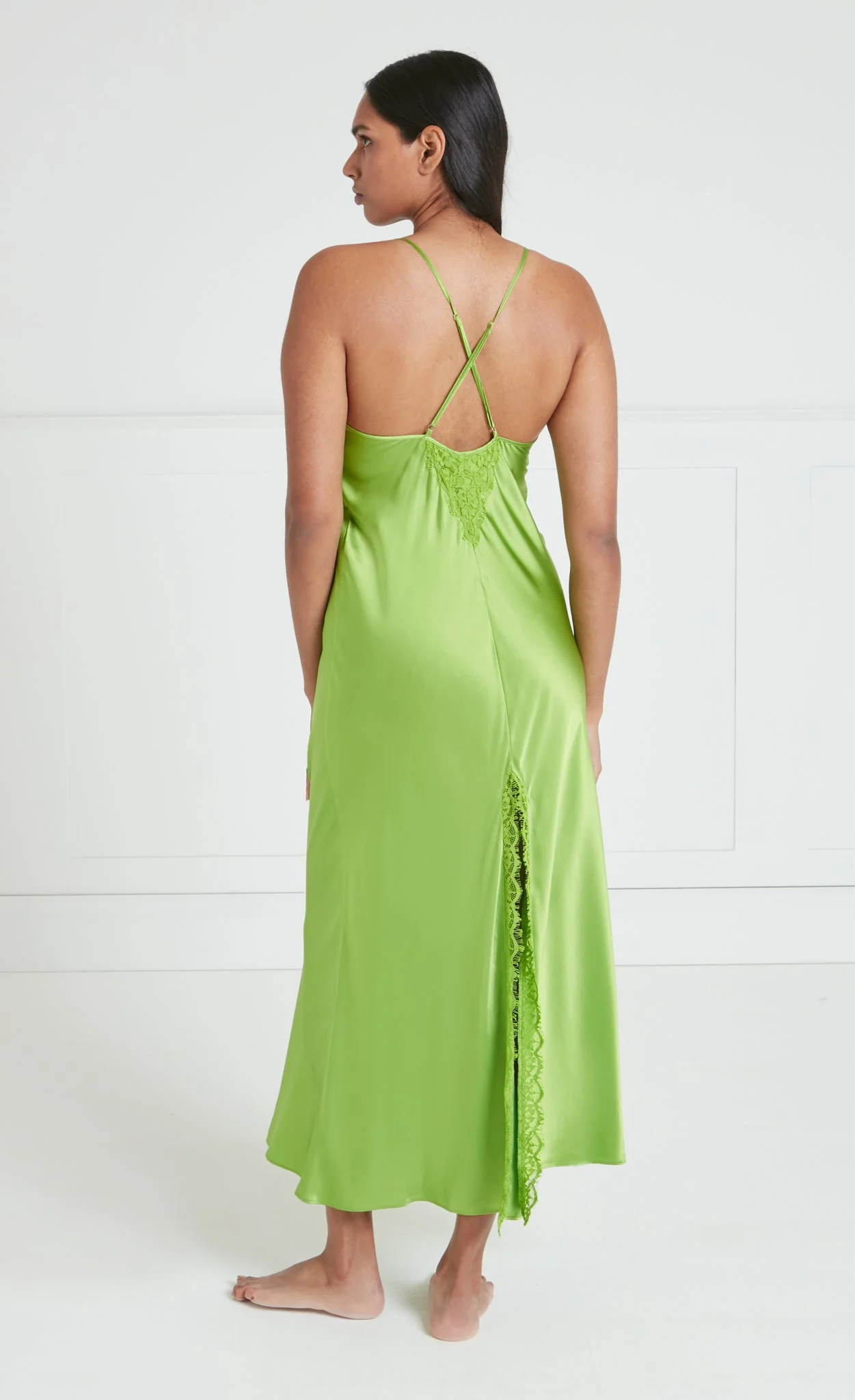 Thalia Slip Dress - Green - Image 4