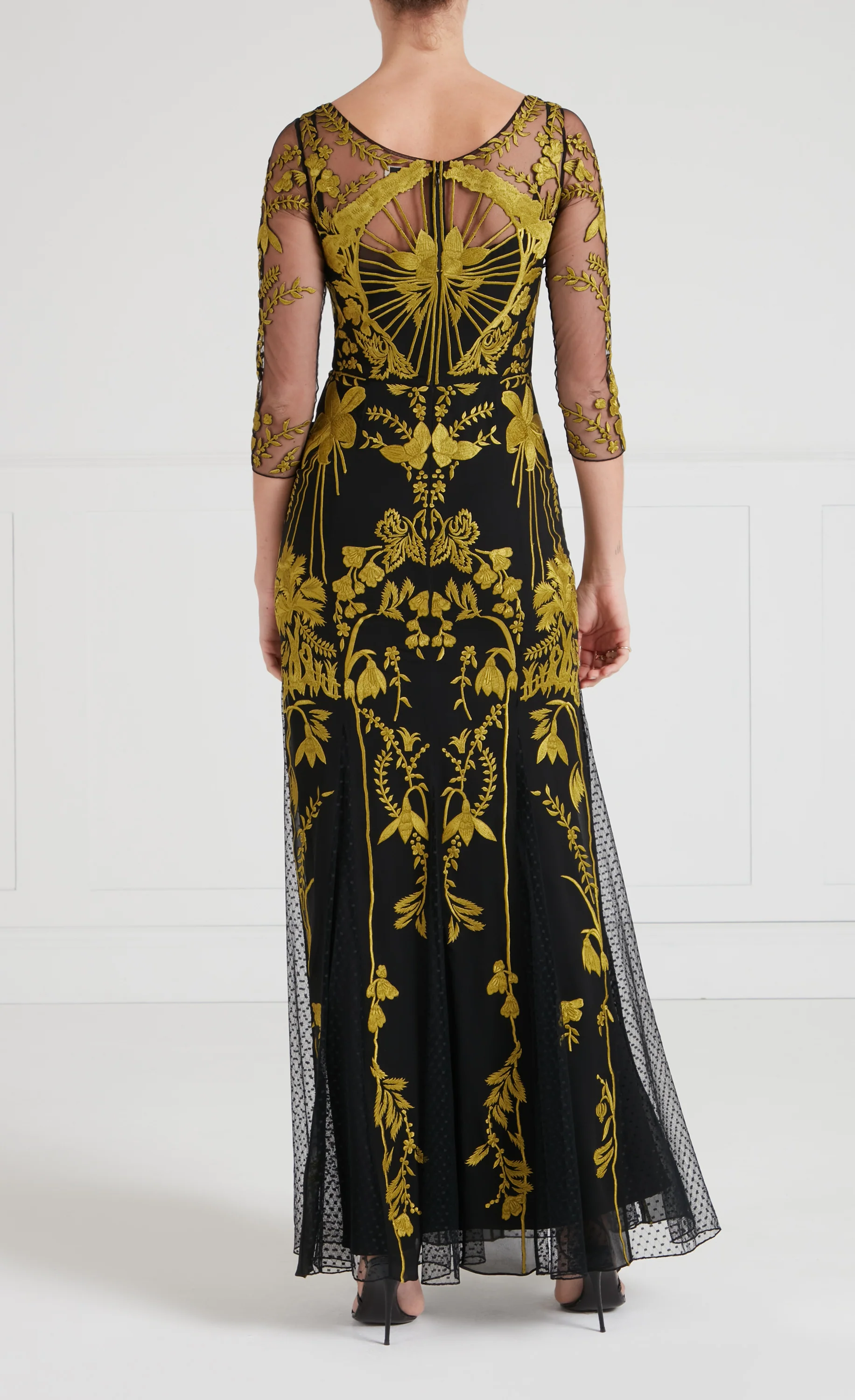 Thisbe V-Neck Gown - Black - Image 4