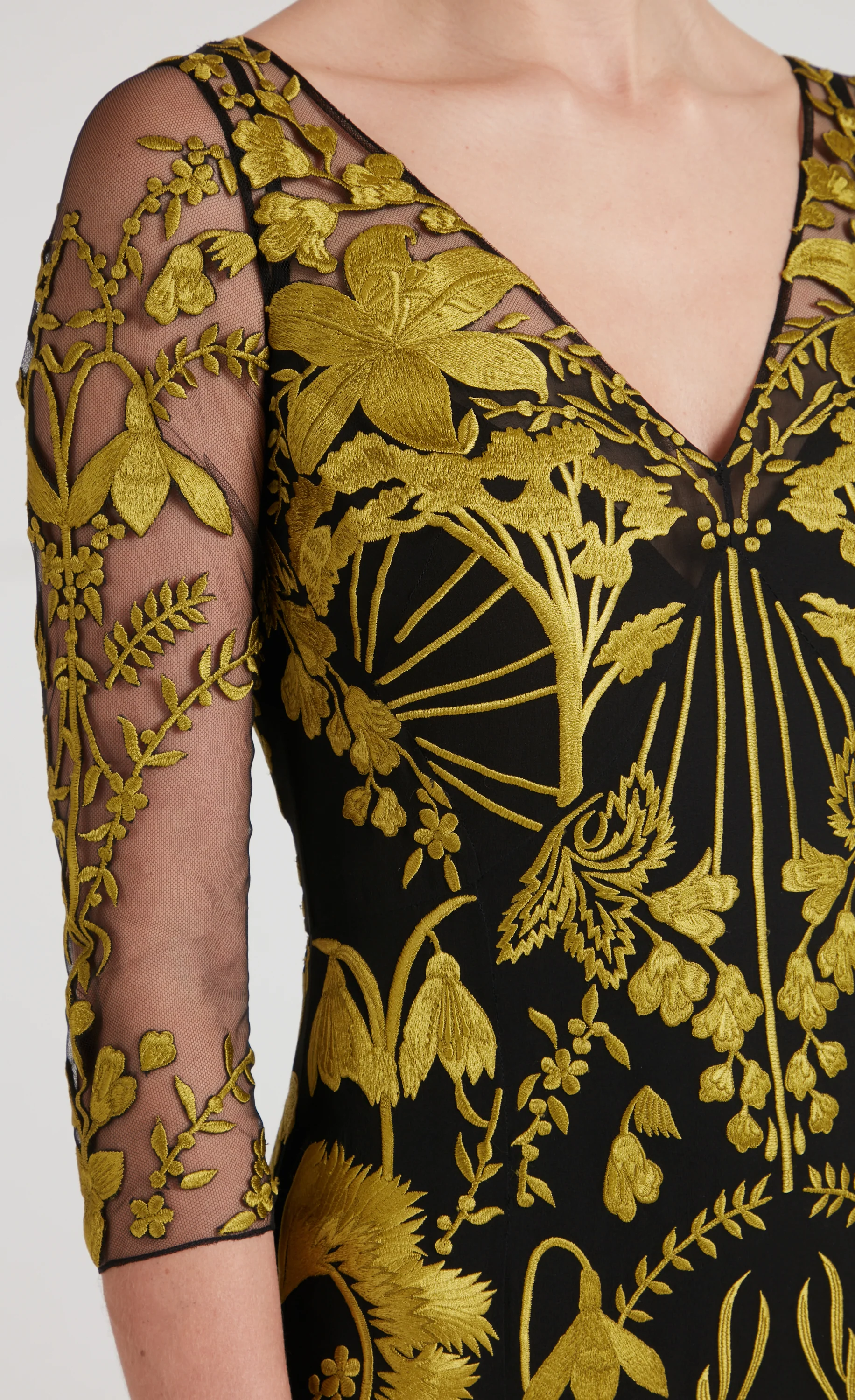 Thisbe V-Neck Gown - Black - Image 5