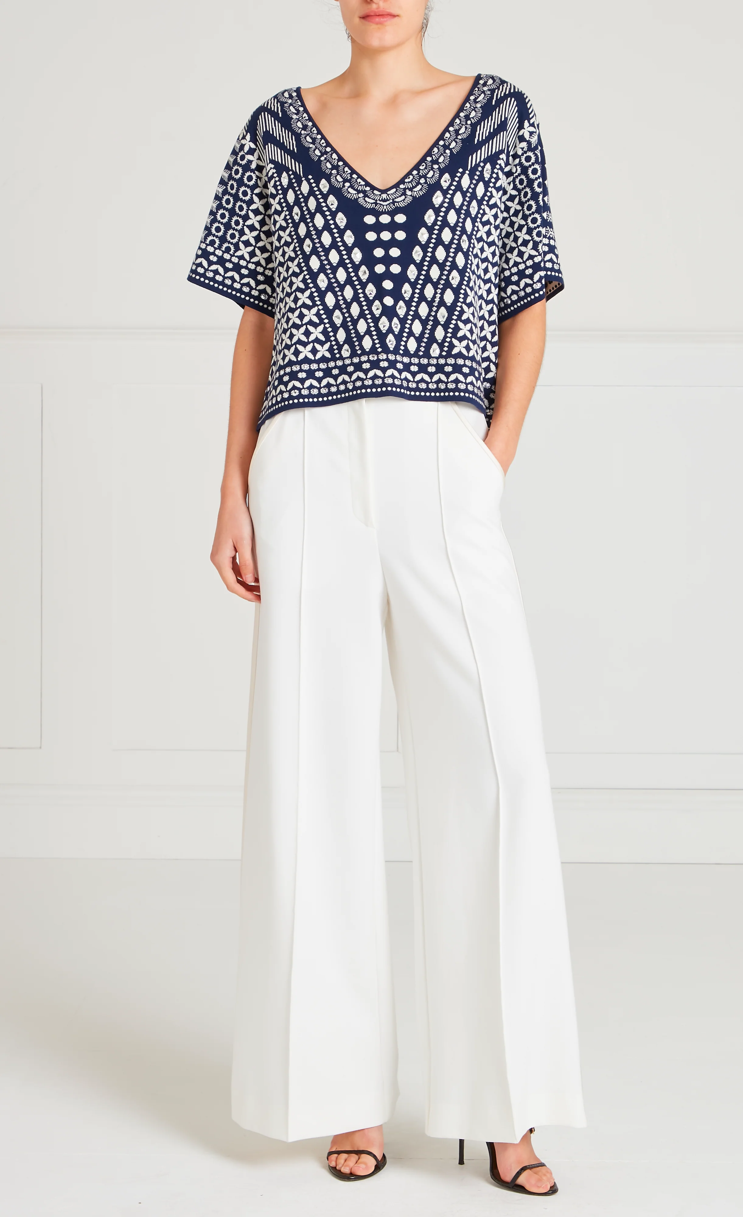 Tlalli Knit Top - Navy Silver - Image 7