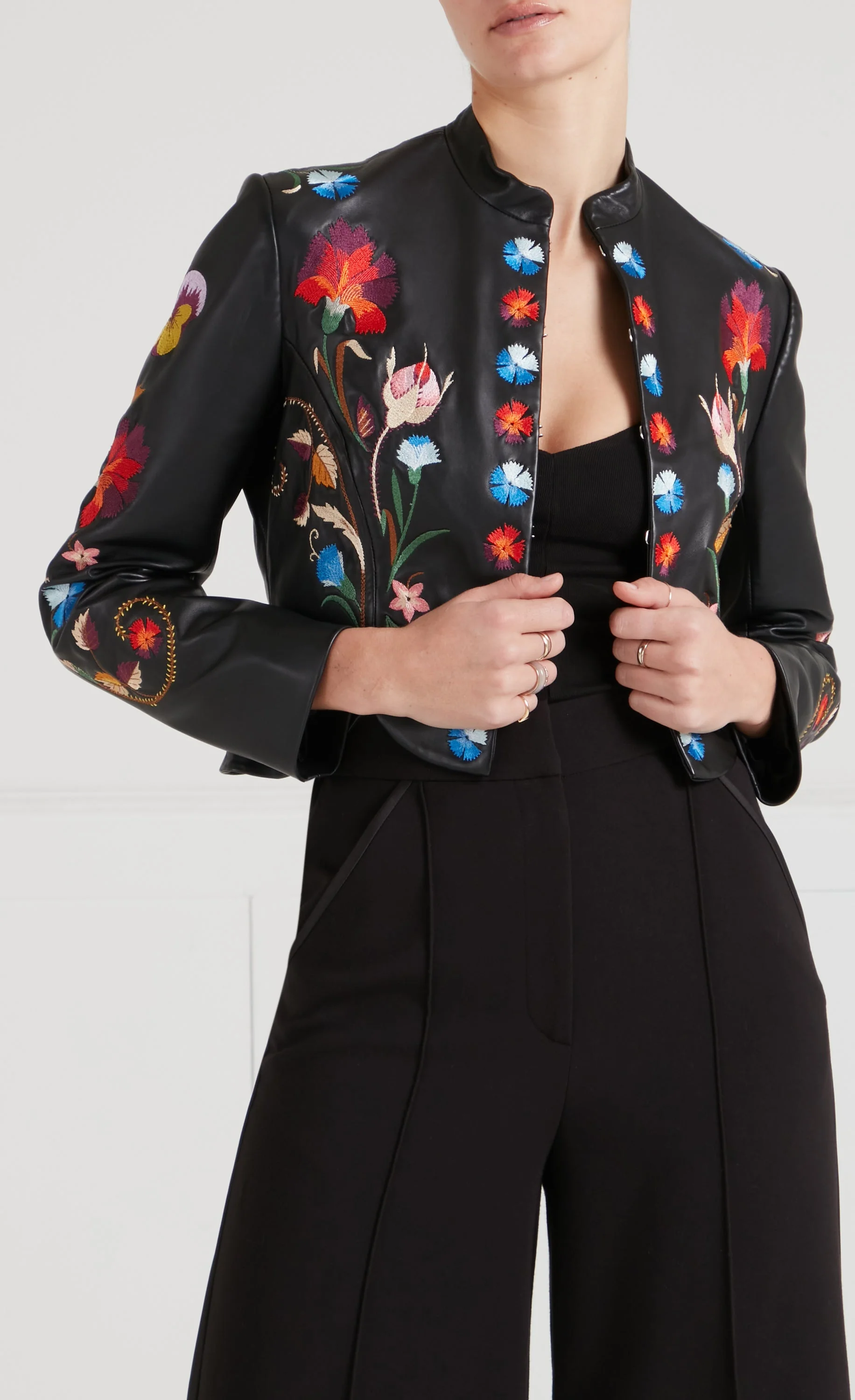 Toledo Fitted Leather Jacket - Black - Image 3