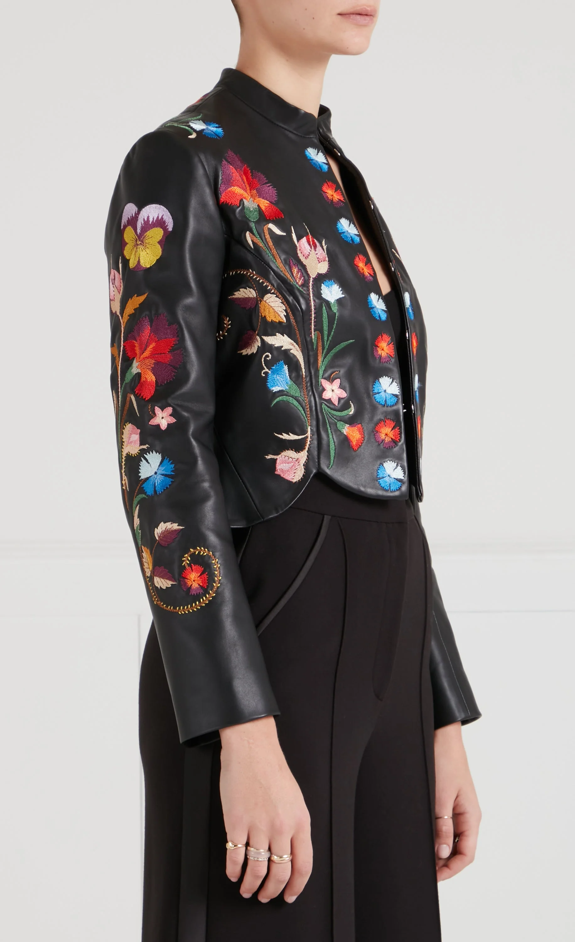Toledo Fitted Leather Jacket - Black - Image 5