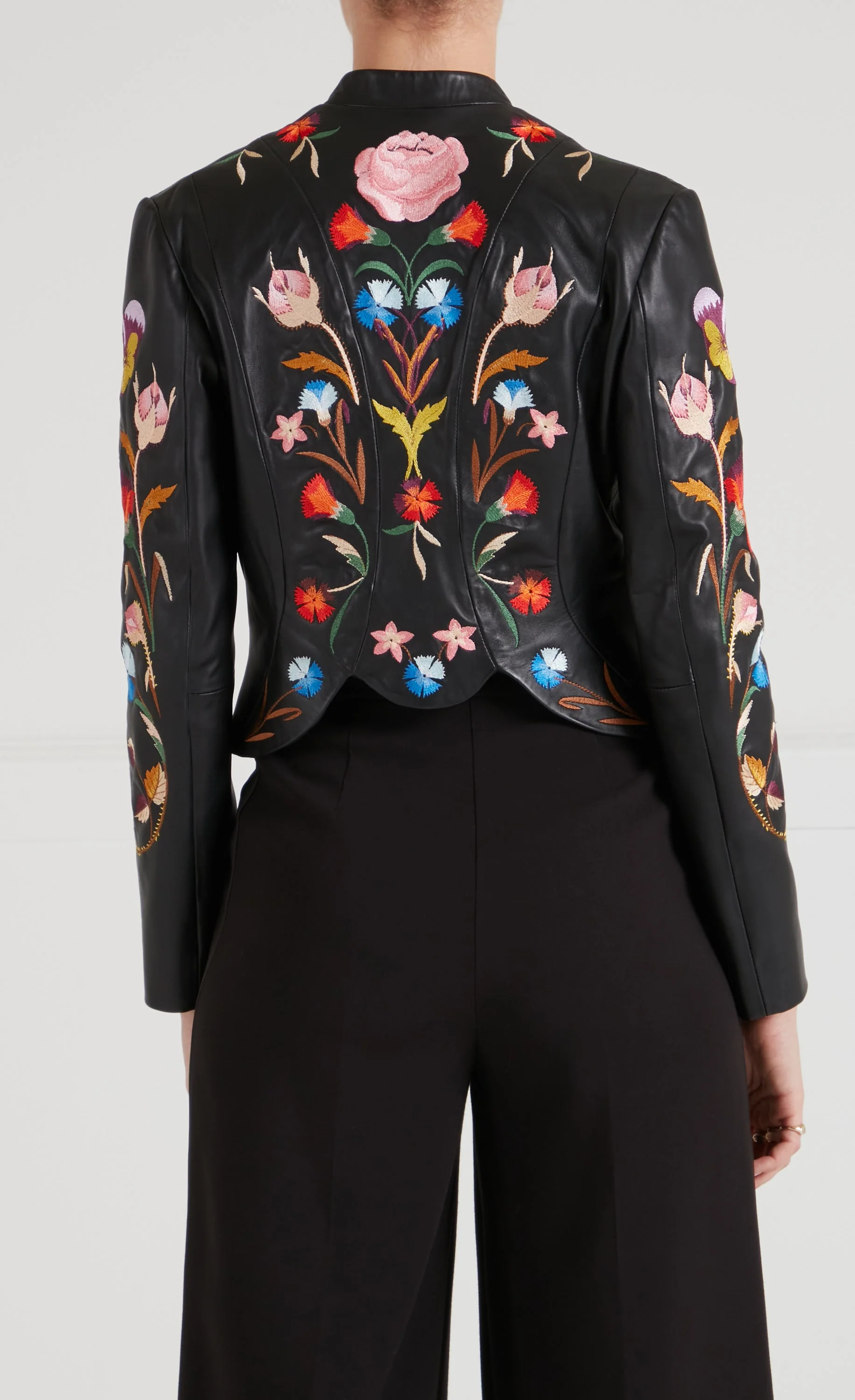 Toledo Fitted Leather Jacket - Black - Image 7