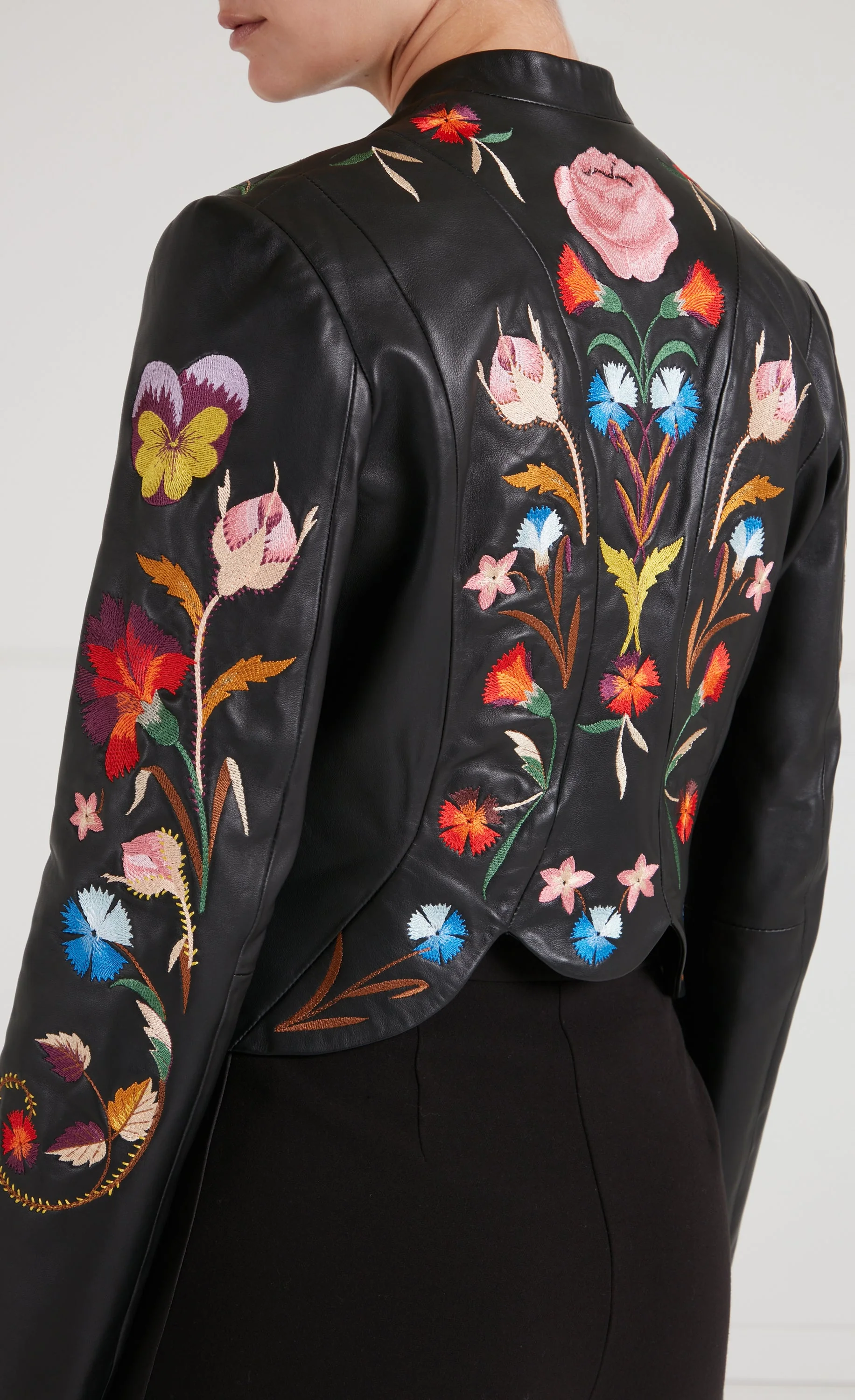 Toledo Fitted Leather Jacket - Black - Image 9