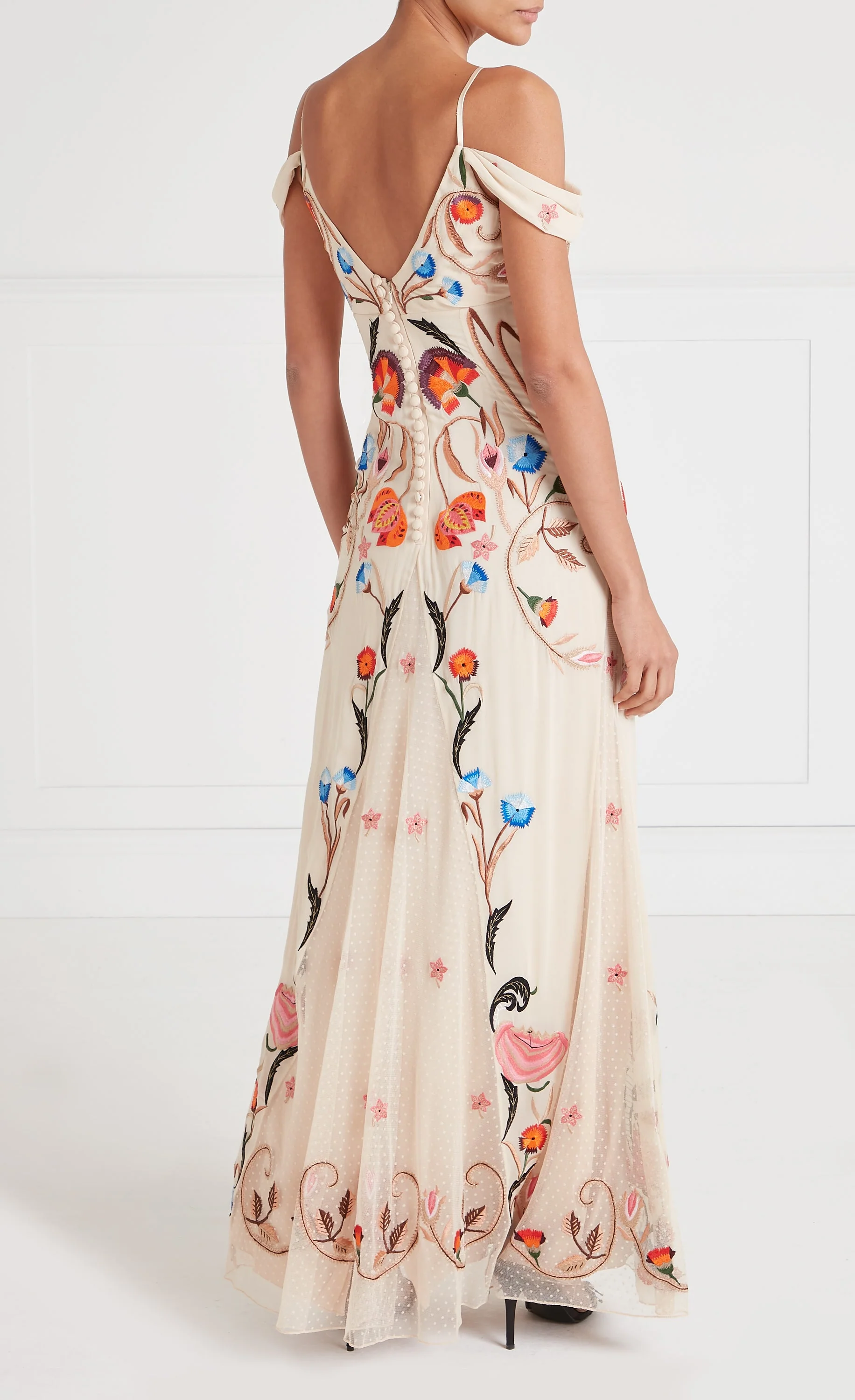 Toledo Strappy Gown - Almond Mix - Image 4