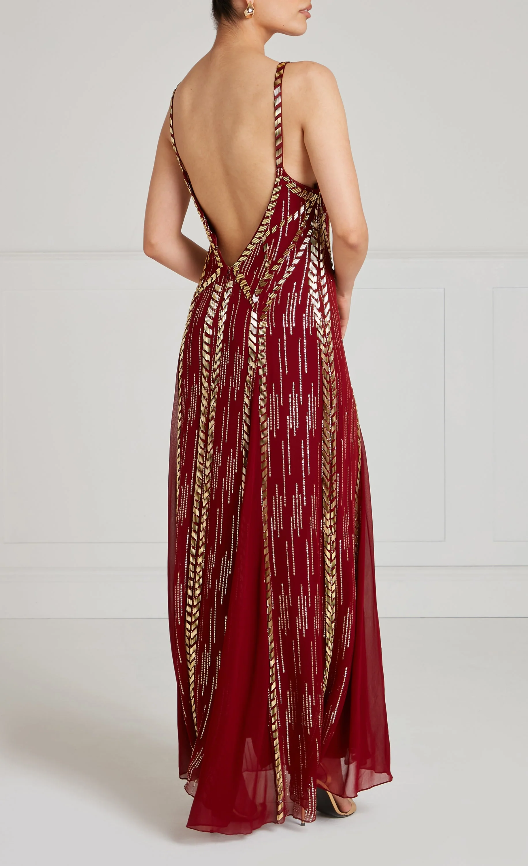 Viola Strappy Dress - Claret - Image 4
