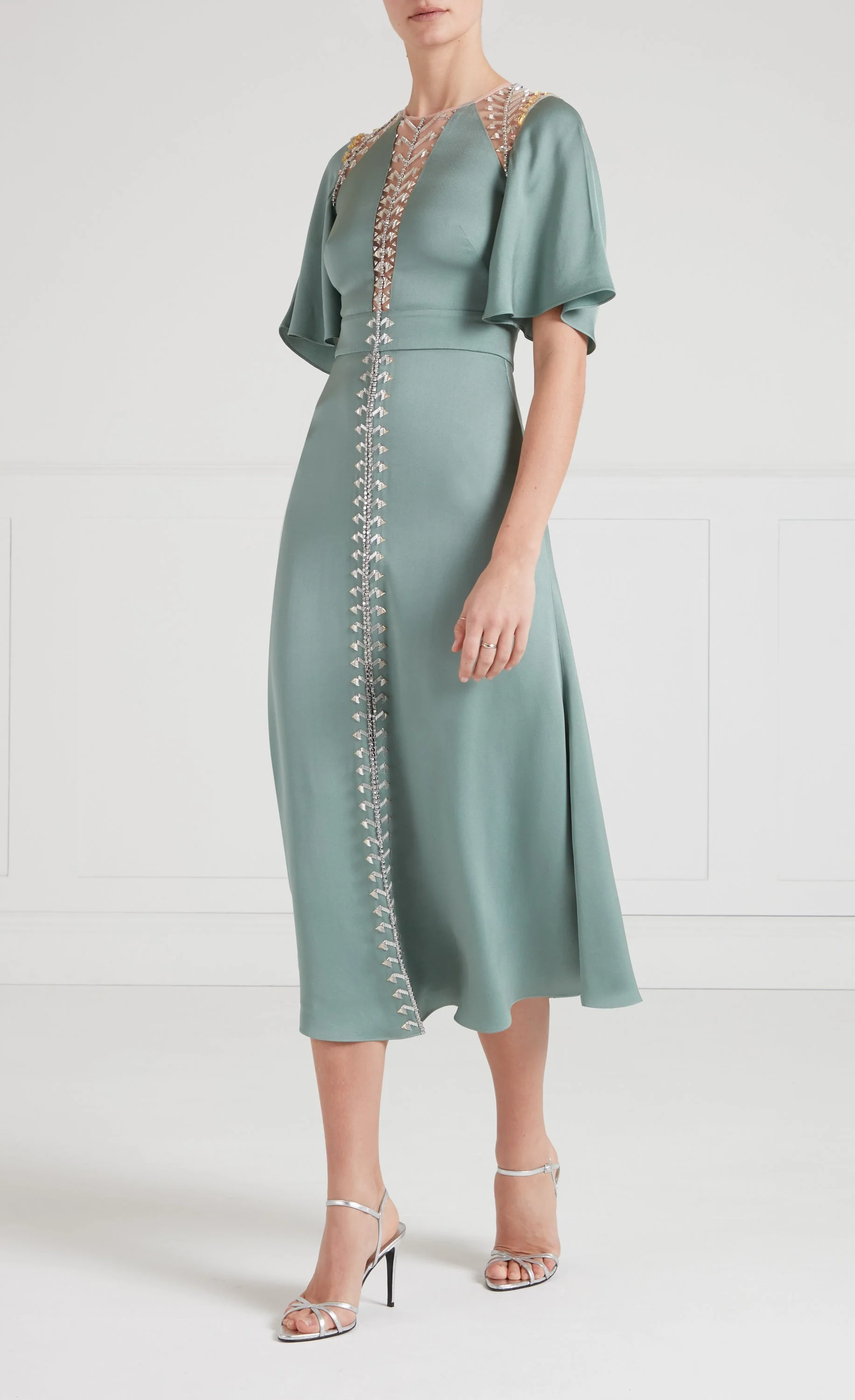 Wildlife Cocktail Dress - Jade Green - Image 3