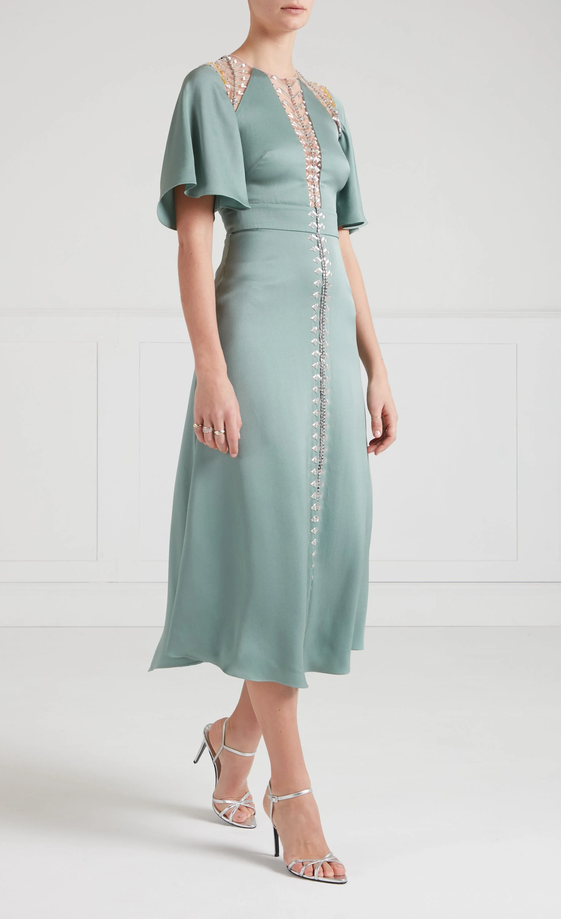 Wildlife Cocktail Dress - Jade Green - Image 4