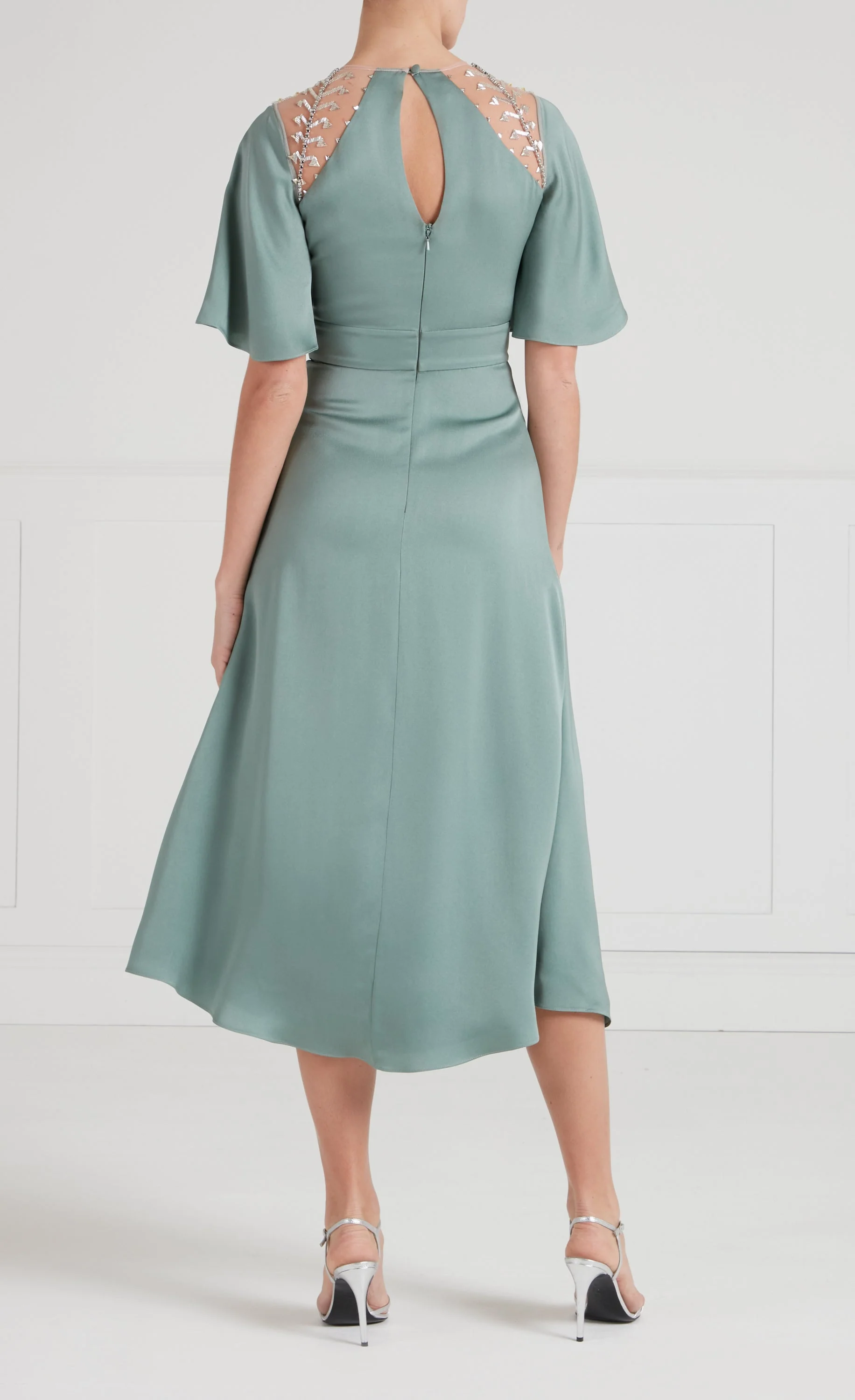 Wildlife Cocktail Dress - Jade Green - Image 5